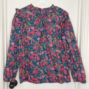 J. Crew Flutter-sleeve top in Liberty Art Fabrics Ciara print Medium
